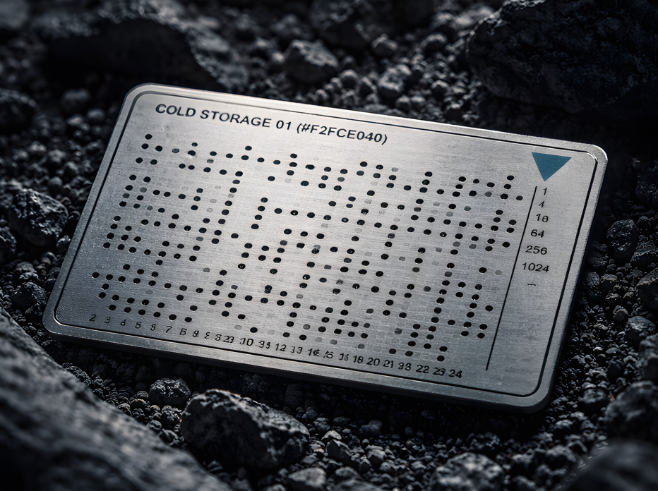 MaxiToon.ai Titanium & Stainless Steel Multi-Sig Backup Card with Shamir SSS