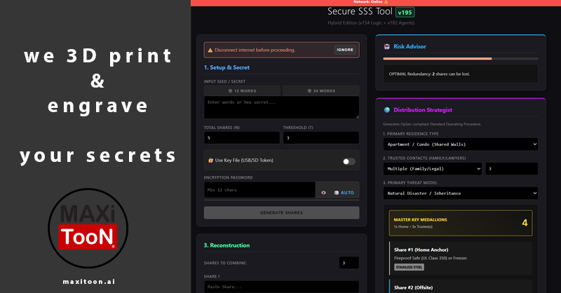 Maxitoon.ai We Print  Engrave Your Secrets