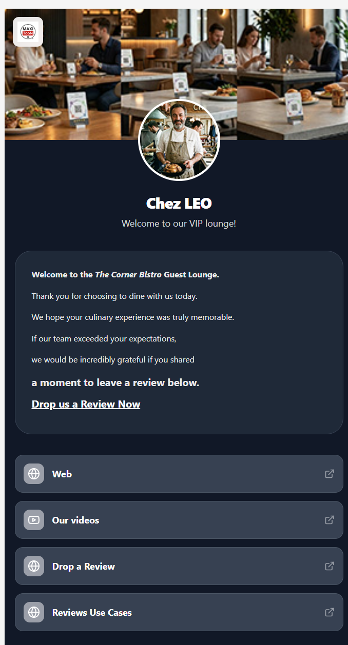 Chez LEO VIP Lounge UI
